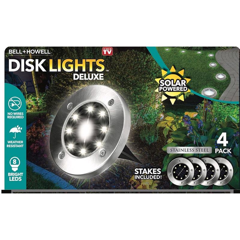 Bell Howell Disk Lights Deluxe Solar Powered 3.75 W LED Garden Light Kerrisdale Lumber Home