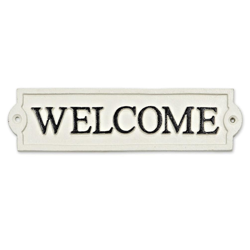 "Welcome" Sign Antique White