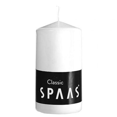 SPAAS Unscented Short Pillar Candle  2.25"X 4" White