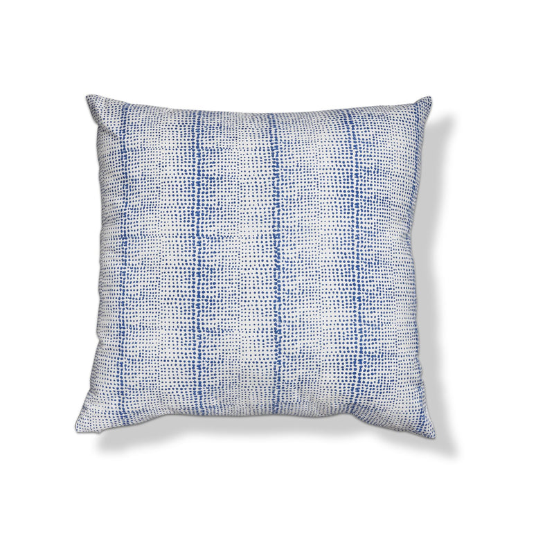 Irregular Dot Block Print Pillow - Blue