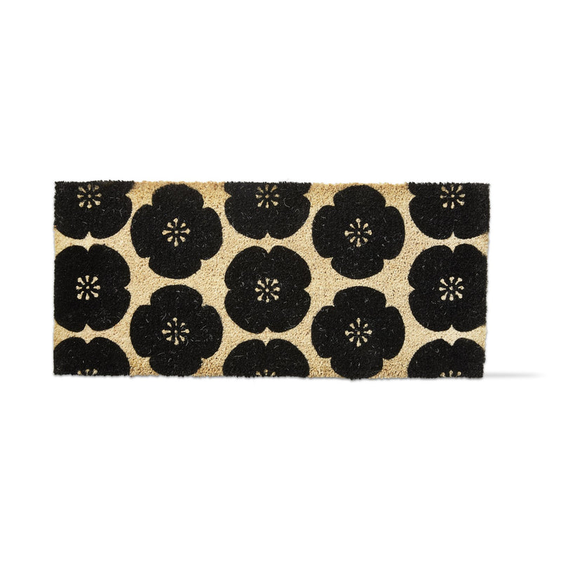 Kyoto Flower Estate Coir Doormat: Black