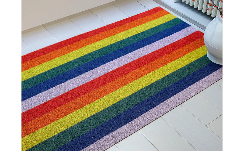 Chilewich Shag Doormat Pride Stripe - Rainbow