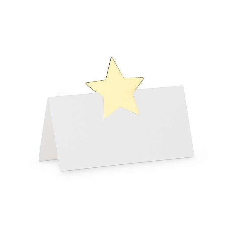 Folding Gold Star Placecards