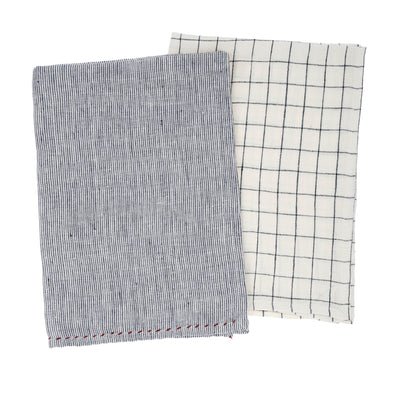 Linen Picnic Tea Towels - Set/2