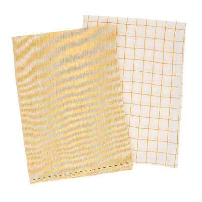 Linen Picnic Tea Towels - Set/2