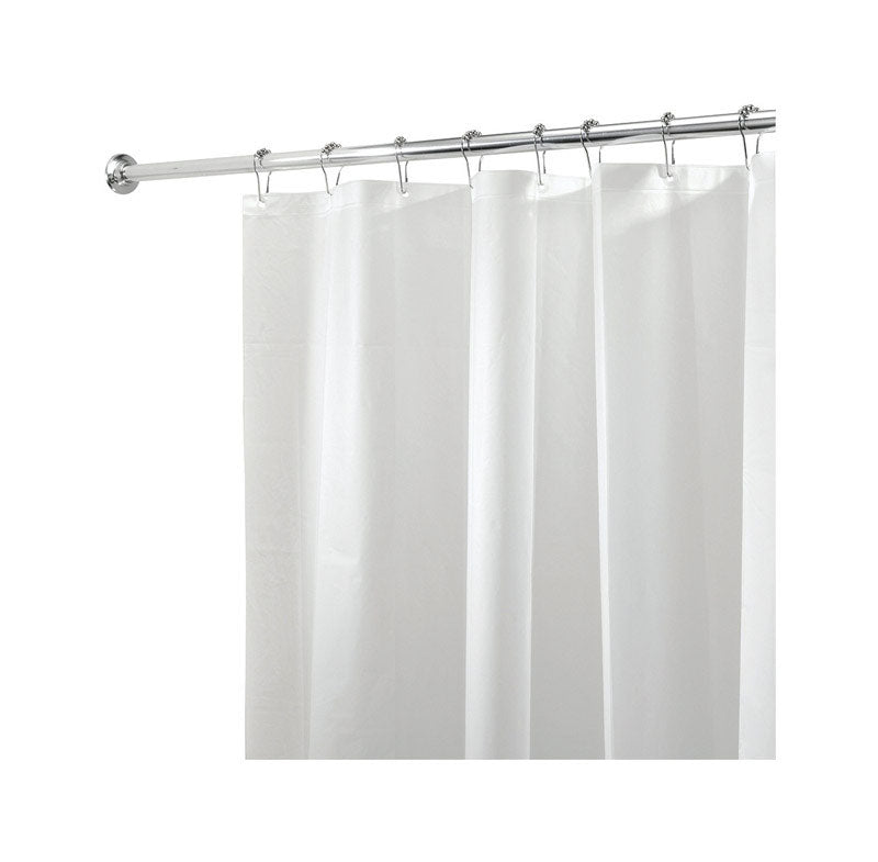 iDesign White Solid Shower Curtain Liner PEVA