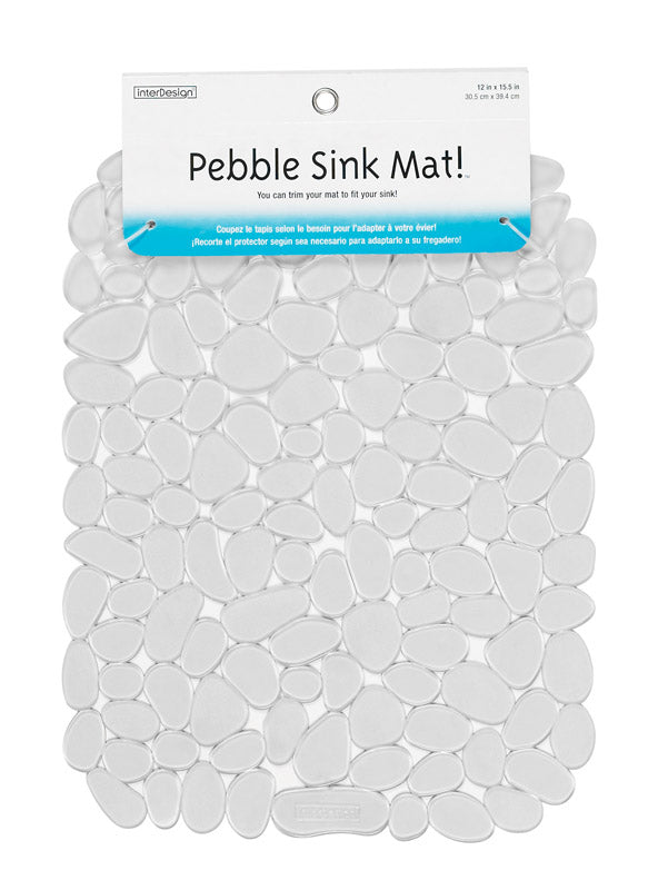 iDesign Graphite Pebble Sink Mat - 12" x 15.5"