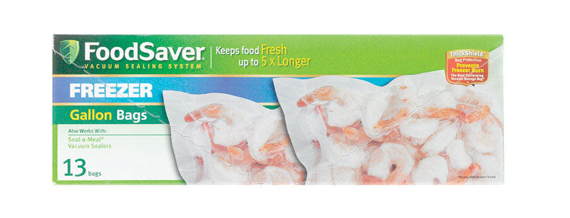FoodSaver 1 gal Clear Vacuum Freezer Bags - 13 pk