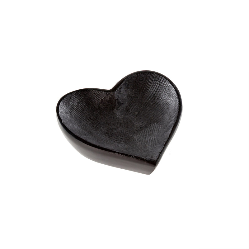 Soapstone Heart Dish Small - Black