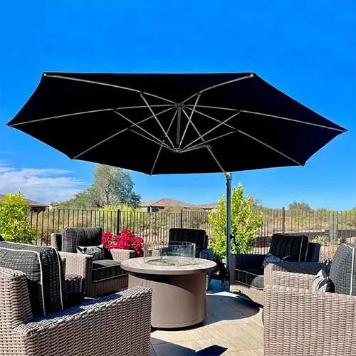 Frankford Aurora 13ft Umbrella Octagon Frame Carbon Finish