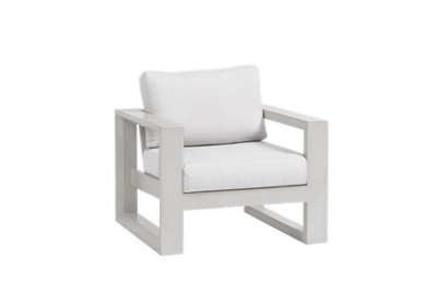 Ratana Element Chair (Whitewash Aluminum Frame)