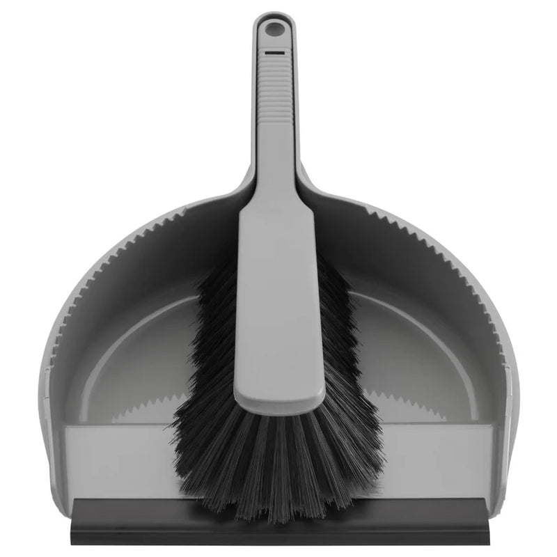 Recycled Dustpan & Brush Set Grey/Black