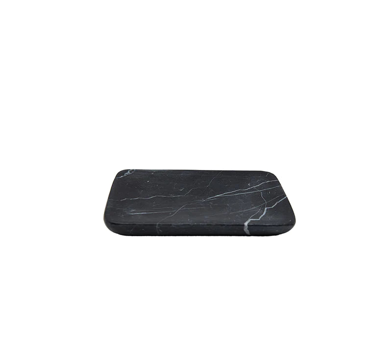 Belle de Provence Rounded Black Marble Soap Dish