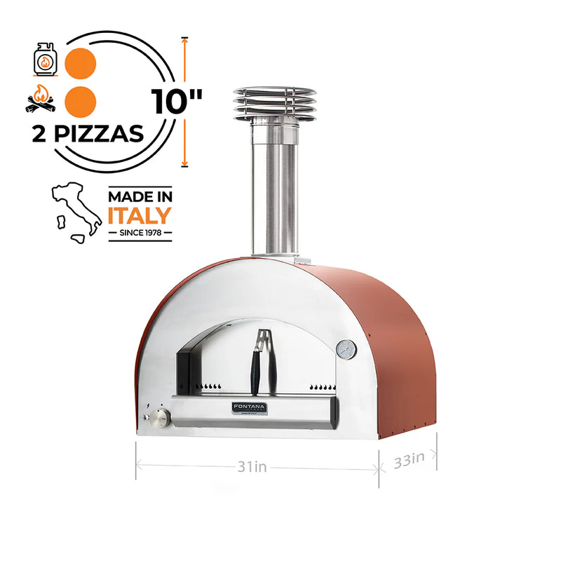 Fontana Forni NAPOLI Hybrid Gas & Wood Oven (New Gen Margherita)