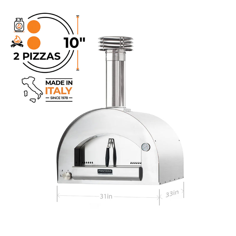 Fontana Forni NAPOLI Hybrid Gas & Wood Oven (Demo Model)