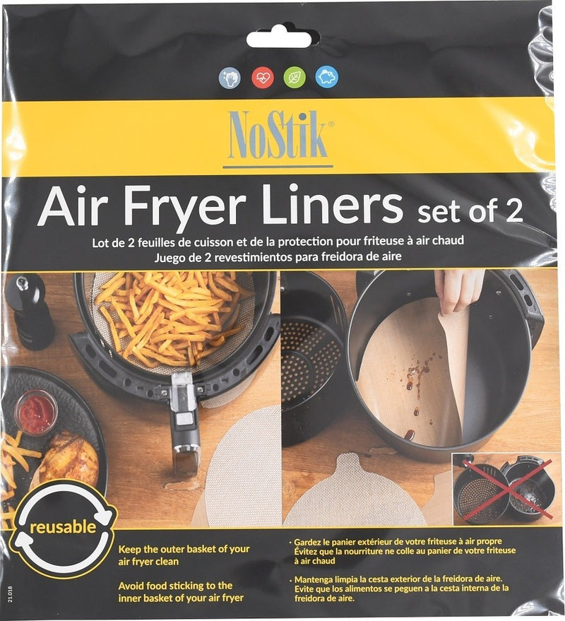 NoStik Round Air Fryer Liner - 9" 2pk