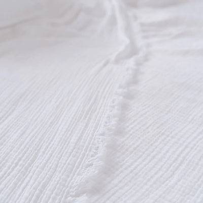 Crinkle Bed Cover - King - White