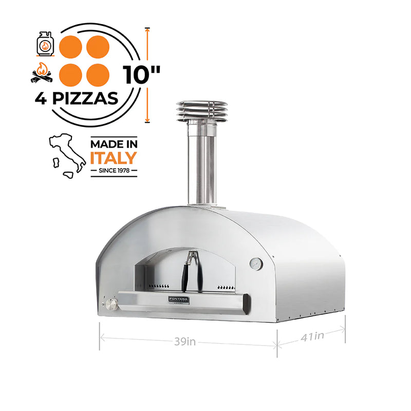 Fontana Forni ROMA Hybrid Gas & Wood Oven (New Gen Marinara)