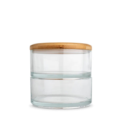 OONI stack 3 x glass bowls with a bamboo lid + removable seal