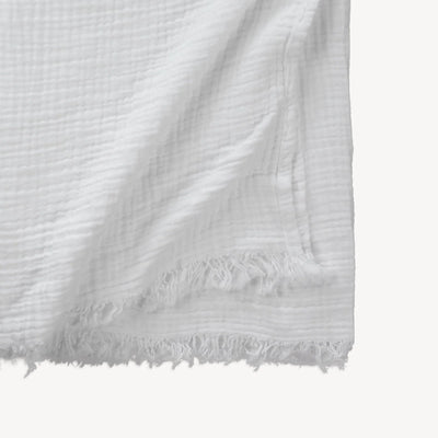 Crinkle Bed Cover - King - White
