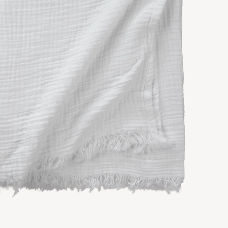 Crinkle Bed Cover - King - White
