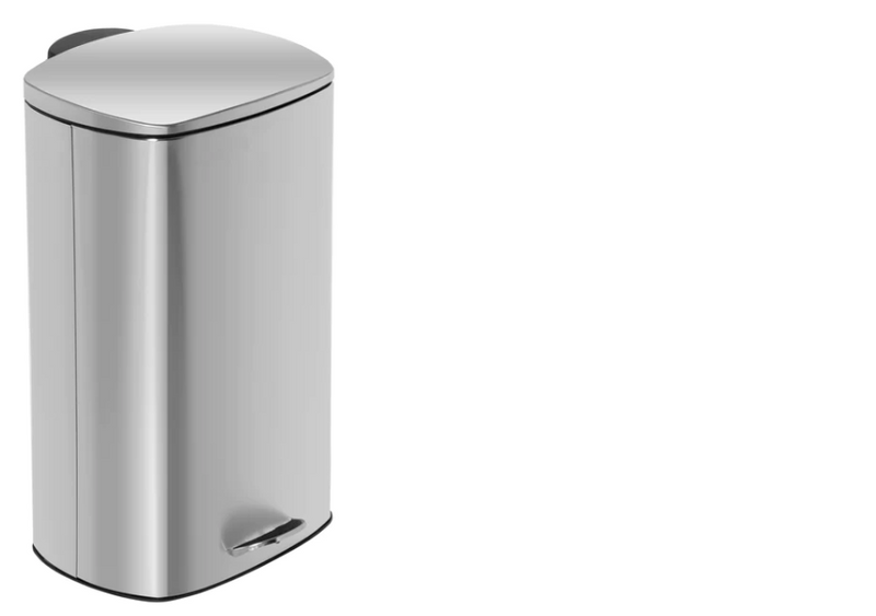 Honey-Can-Do Trash Can Stainless Steel Round Step-on - 40L