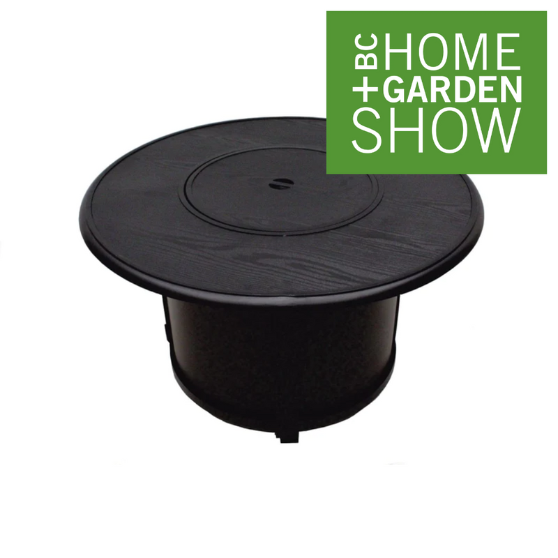 Carbon Collection Round Aluminum Firetable Home Show Special