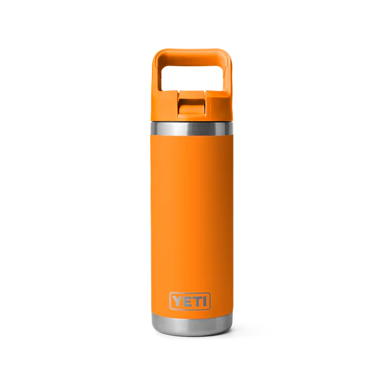 YETI Rambler 18 oz Bottle, Vacuum Insulated, Stainless Steel with Straw Cap