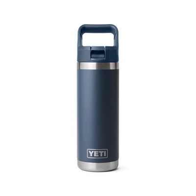 YETI Rambler 18 oz Bottle, Vacuum Insulated, Stainless Steel with Straw Cap