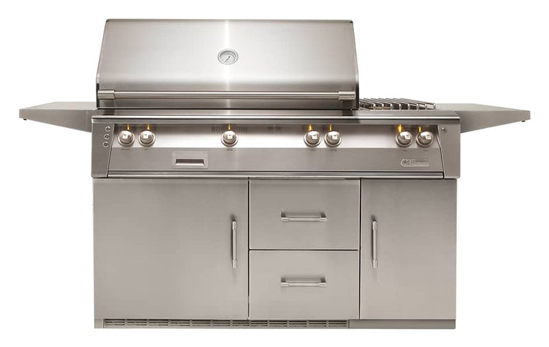 Alfresco 56" Grill on Refrigerated Cart