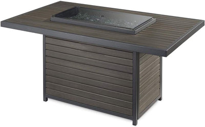 Brooks Rectangular Gas Fire Pit Table Taupe
