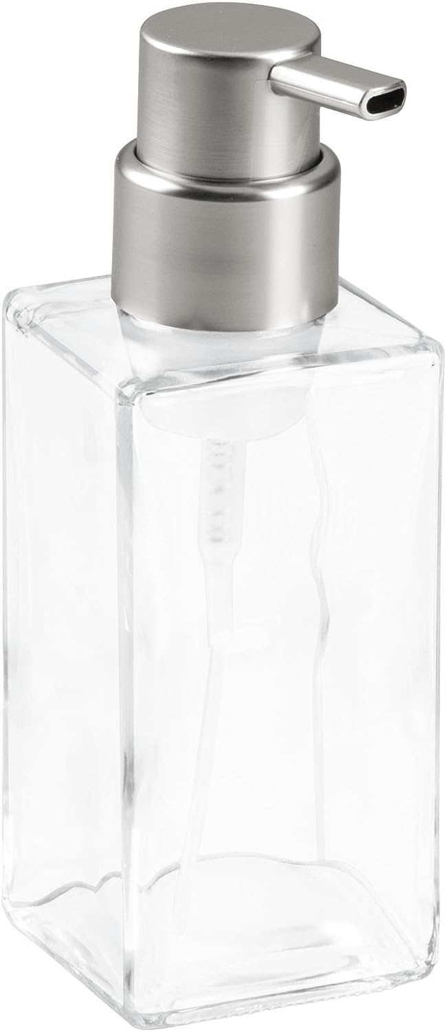 iDesign Casilla Modern Glass Foaming Soap Pump Liquid Foam Hand Soap Dispenser*