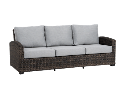 Ratana Coral Gables Sofa (Hessonite Garnet – Aluminum)