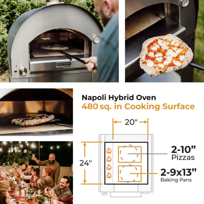 Fontana Forni NAPOLI Hybrid Gas & Wood Oven (New Gen Margherita)