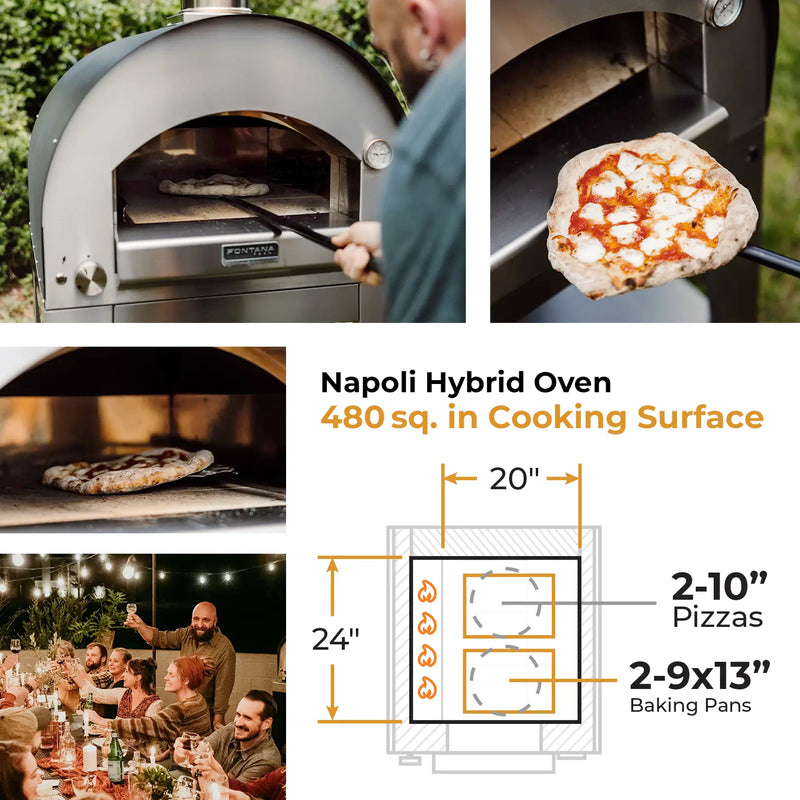 Fontana Forni NAPOLI Hybrid Gas & Wood Oven (Demo Model)