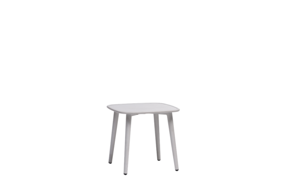 Ratana Lineas End Table (Whitewash Aluminum )