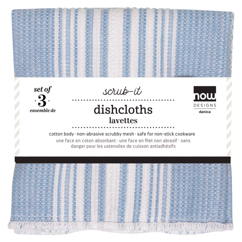 Scrub-It Slate Blue Dishcloths - Set/3