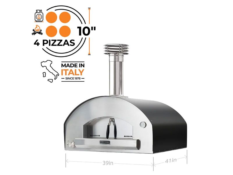 Fontana Roma Countertop Hybrid Gas & Wood-Fired Pizza Oven