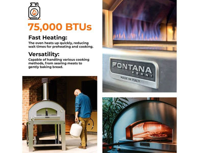 Fontana Roma Countertop Hybrid Gas & Wood-Fired Pizza Oven