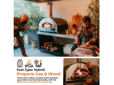 Fontana Roma Countertop Hybrid Gas & Wood-Fired Pizza Oven