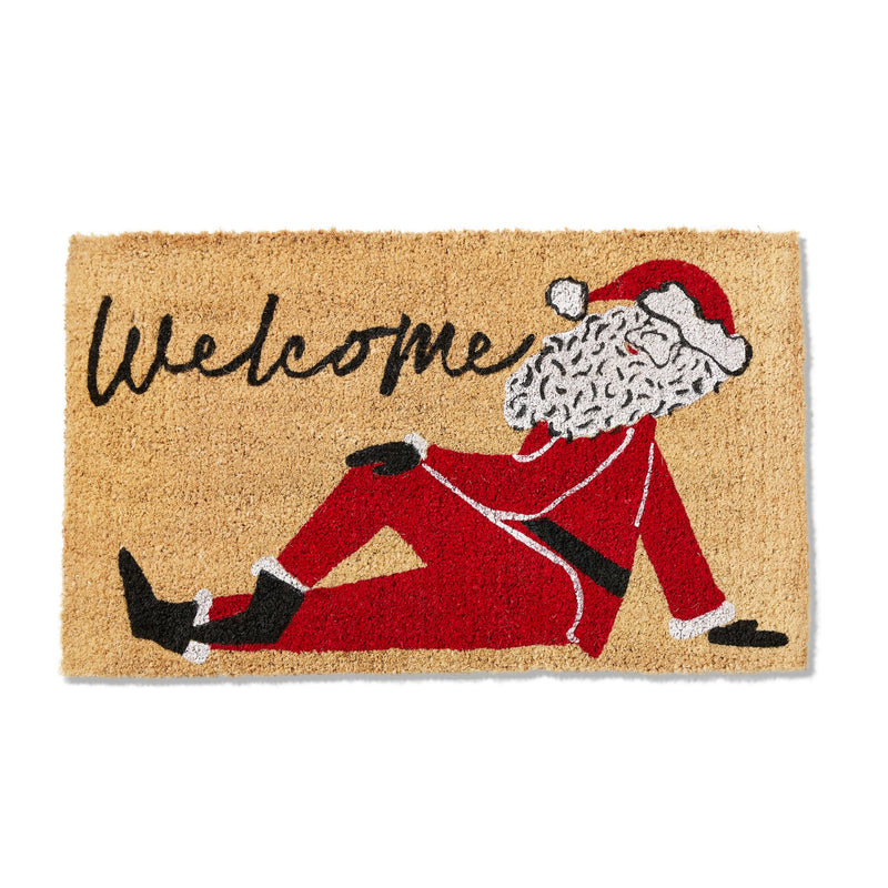 Welcome Posing Santa Coir Doormat