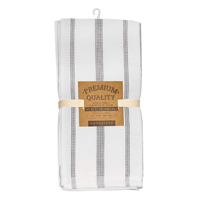 Premium Quality Pin Stripe Kitchen Towel - Set/3