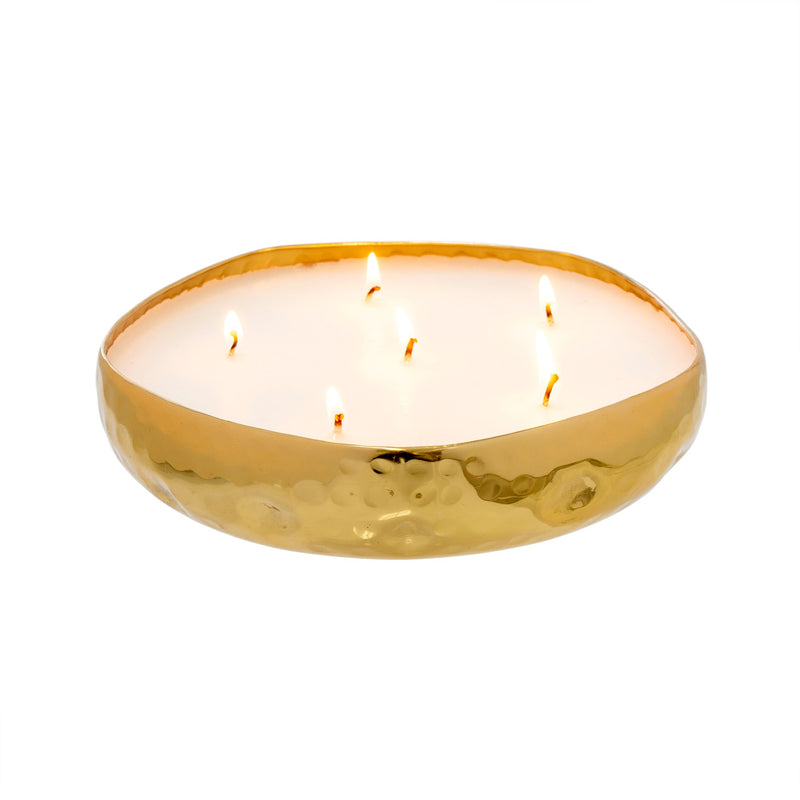 Multi Flame Candle Gold - Amber Spruce