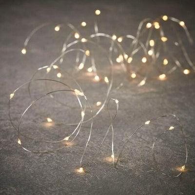 Outdoor LED Wire B/O on Timer 118" 30L Silver