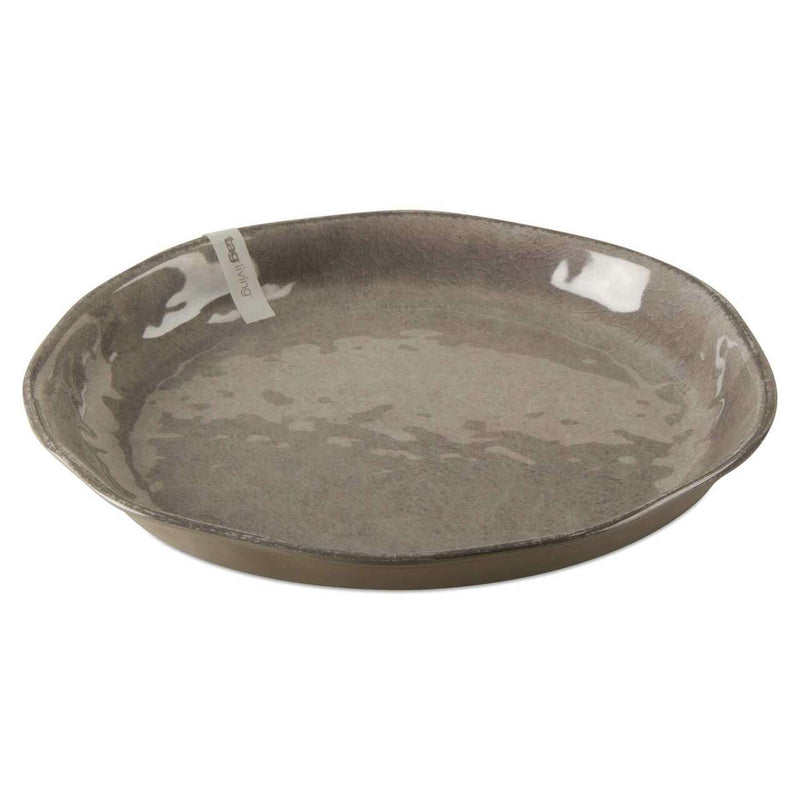 Veranda Melamine Large Shallow Bowl Grey