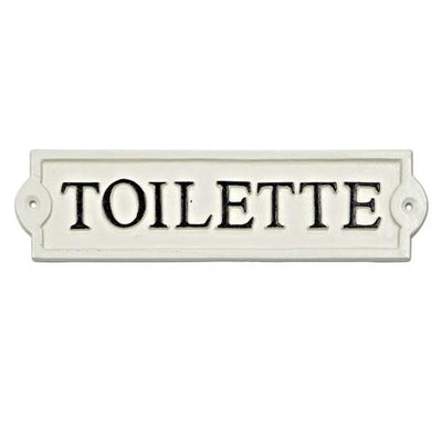 "Toilette" Sign White