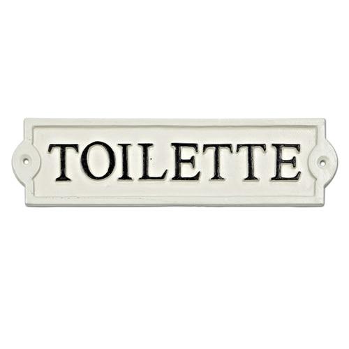 "Toilette" Sign White