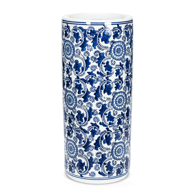 Patterned Blue - White Umbrella Stand