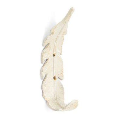 Curved Feather Hook White