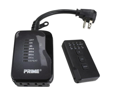Prime Outdoor 24 Hour Timer With Remote Black